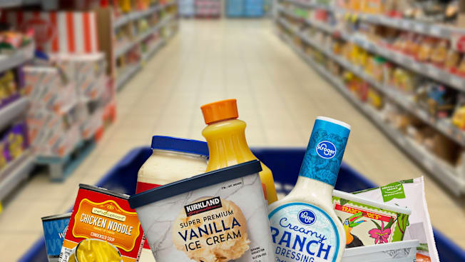 Store brand products in grocery cart