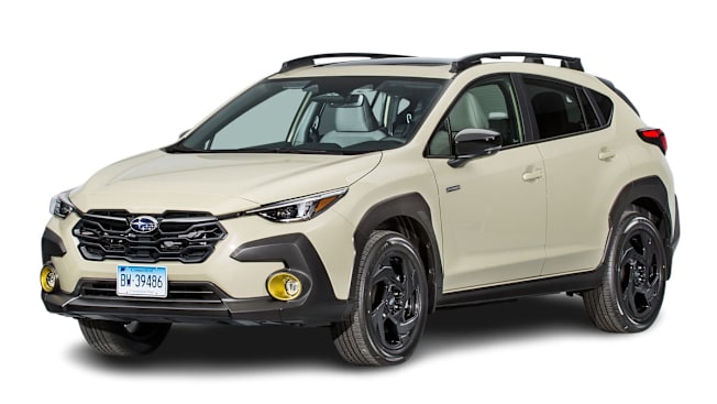 cream 2026 Subaru Crosstrek Hybrid on white background