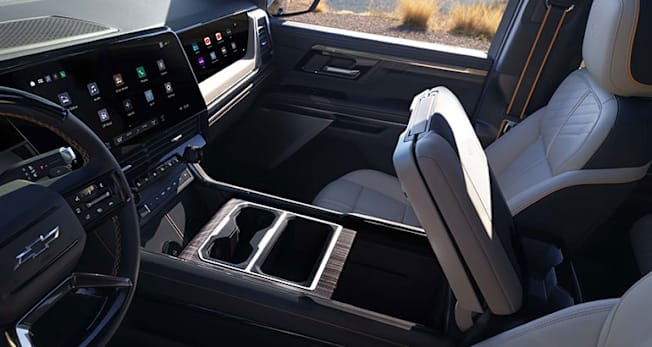 2027 Chevrolet Silverado High Country interior showing center console