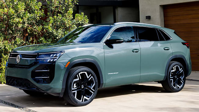 2027 Volkswagen Atlas Cross Sport front in driveway