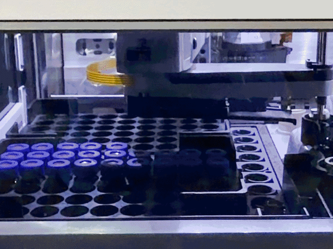 gif showing lab testing