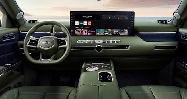 2027 Genesis GV90 Neolun electric SUV dash