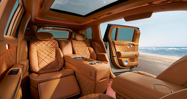 2027 Genesis GV90 Neolun electric SUV back seats