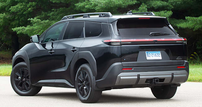 2026 Toyota bZ Woodland rear at CR's Auto Test Center