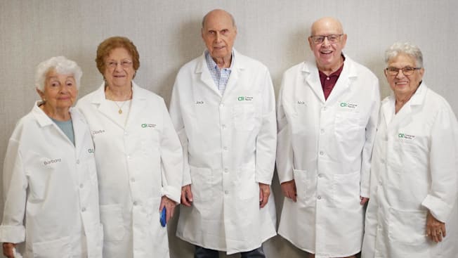 Nick, Jack, Gladys, Cathy, and Barbara, the five 'grandfluencer' testers