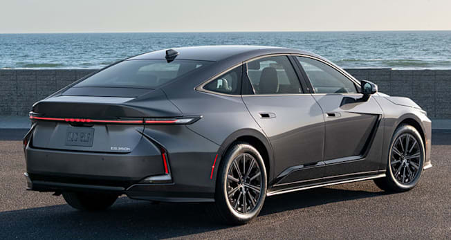 2027 Lexus ES Hybrid rear, static, by water