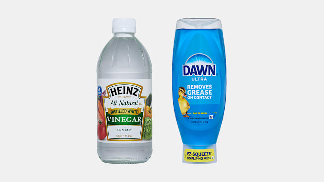 Heinz vinegar and Dawn dish soap