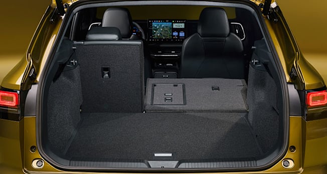 2028 Volkswagen ID.Tiguan cargo area with seats folded forward