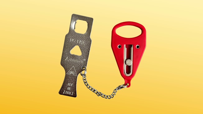 Portable Door Lock Hardware – Door Stopper Safety Security Tool For Home Hotel Travel, Unbranded