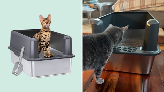 WoofiGo Stainless Steel Cat Litter Box cover