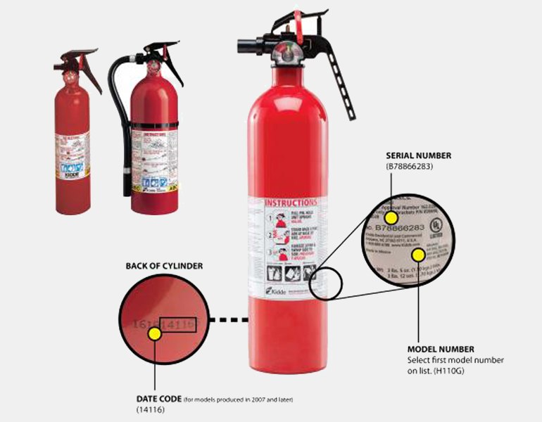 Kidde recalled fire extinguishers.