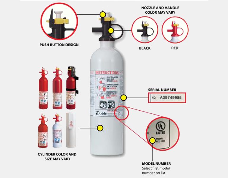Kidde recalled fire extinguishers