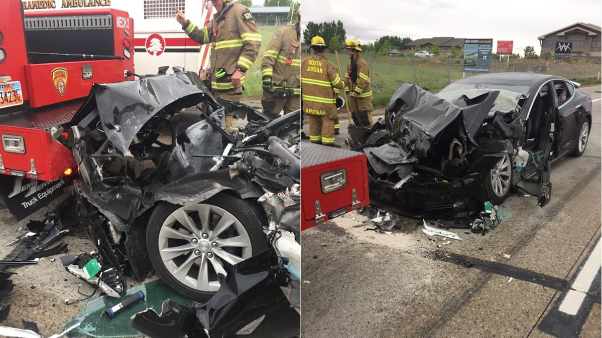 Otro Tesla se estrella, esta vez contra un coche patrulla...que estaba aparcado.