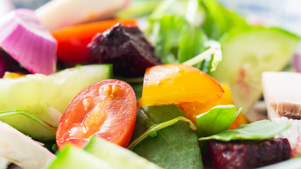 A salad with vegetables. Vegetables with parasites have made more than 200 people ill. 