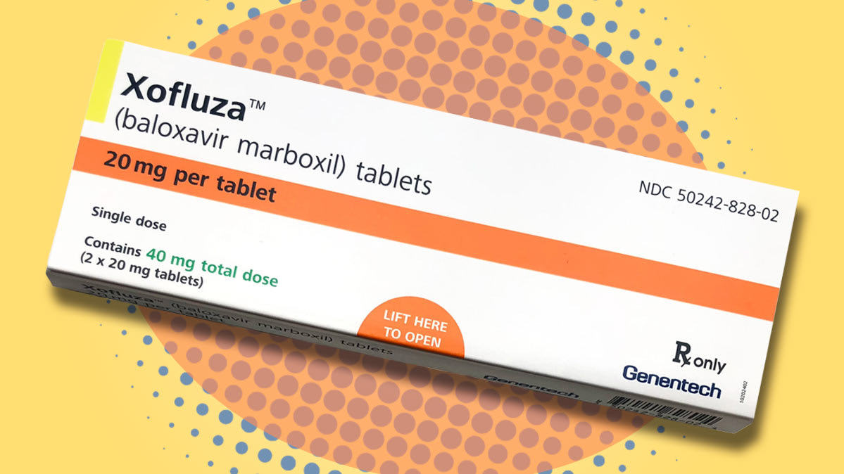 A box of new flu drug Xofluza.