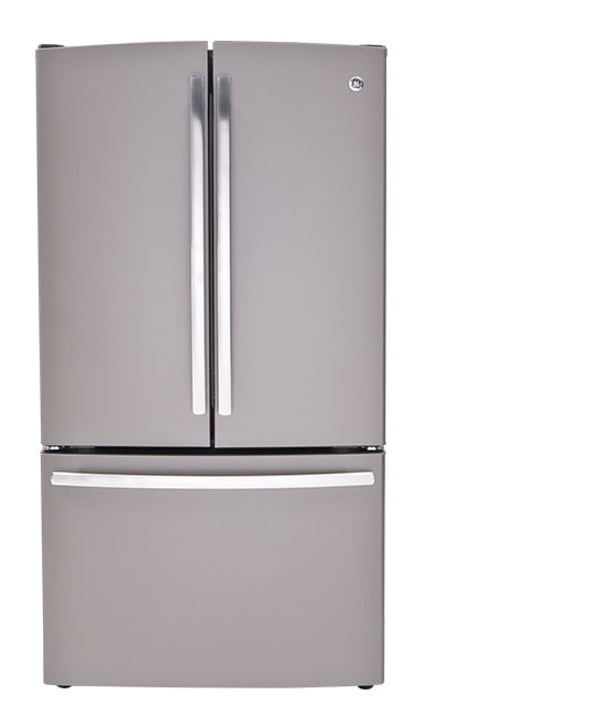 A French-door refrigerator.