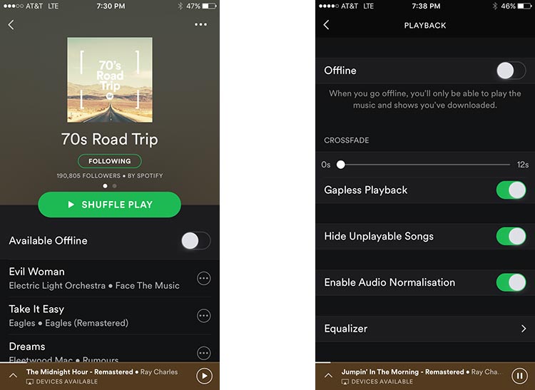 Can you download music from spotify to iphone