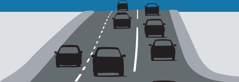 Illustration of cars on a highway