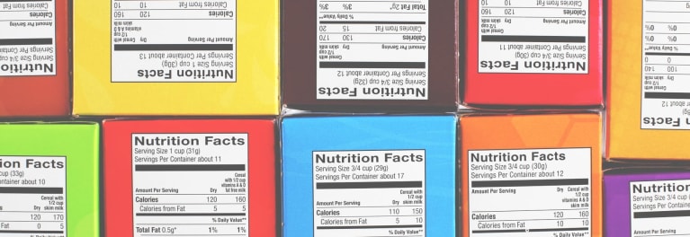 Nutrition facts labels