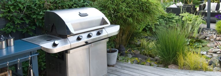 Learn how to clean a stainless steel grill on a deck
