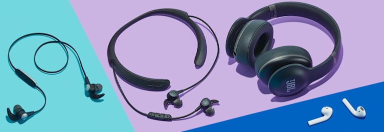 Various headphones.