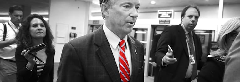 A photo of Republican Senator Rand Paul, author of the latest U.S. healthcare reform bill that failed to gather a majority vote in the U.S. Senate.