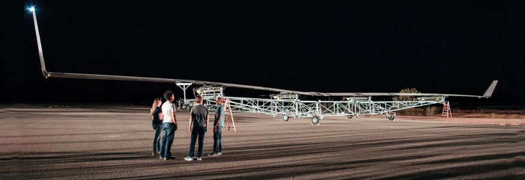 a full-scale prototype of Facebook's Aquila drone